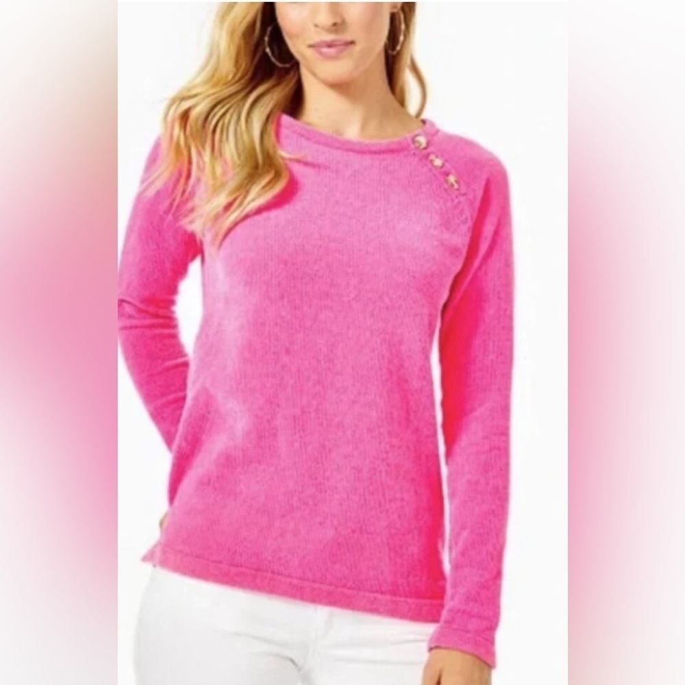 Lilly Pulitzer Pippin Chenille in Cockatoo Pink - Size Medium